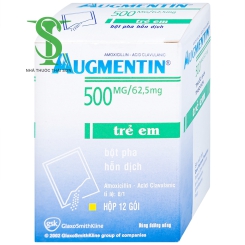 THUỐC KHÁNG SINH AUGMENTIN 500 MG/62,5 MG  HỘP 12 GÓI