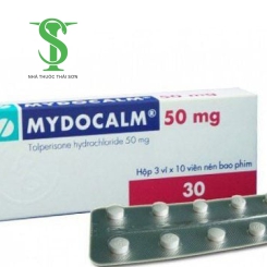 THUỐC GIÃN CƠ VÀ TĂNG TRƯƠNG LỰC CƠ MYDOCALM 50 MG HỘP 30 VIÊN
