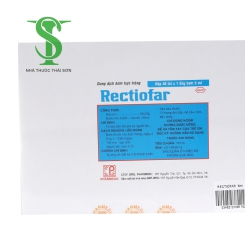 Dung dịch bơm trực tràng trị táo bón ở người lớn Rectiofar 5 hộp 40 ống