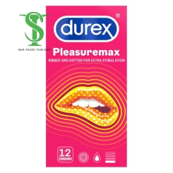 BCS DUREX PLEASUREMAX SIZE LỚN 56MM GÂN VÀ ĐIỂM NỔI 12S