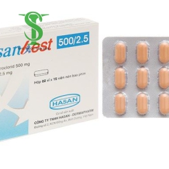 THUỐC ĐIỀU TRỊ ĐÁI THÁO ĐƯỜNG HASANBEST 500/2,5 MG  HỘP 2 VỈ X 15 VIÊN