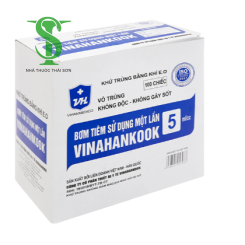 Bơm kim tiêm Vinahankook (5ml/cc) hộp 100 cái