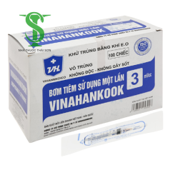 Bơm kim tiêm Vinahankook (3ml/cc) hộp 100 cái