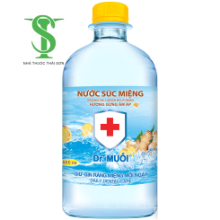 NƯỚC SÚC MIỆNG DR.MUỐI. Hương gừng ấm áp. Chai 500mL