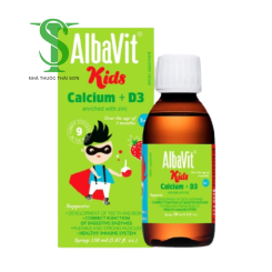 SIRO HỖ TRỢ TĂNG CHIỀU CAO CHO TRẺ. ALBAVIT KIDS CALCIUM +D3. Chai 150ml