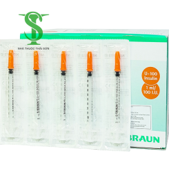 BƠM TIÊM TIỂU ĐƯỜNG OMNICAN 100 (ĐẦU CAM) 1ML/100 IU BRAUN.H/100 CÁI