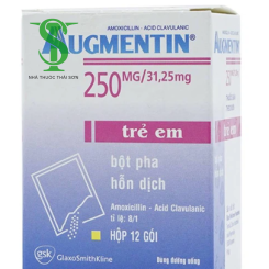 THUỐC KHÁNG SINH AUGMENTIN 250 MG/31,25 MG  HỘP 12 GÓI