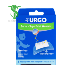 URGO BURNS WATERPROOF – BĂNG CÁ NHÂN TIỆT TRÙNG, CHỐNG THẤM NƯỚC