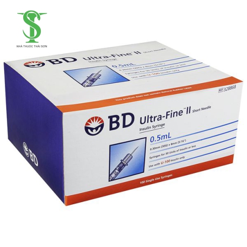 BƠM TIÊM TIỂU ĐƯỜNG BD ULTRA-FINE II  0,5 ML .H/100 CÁI