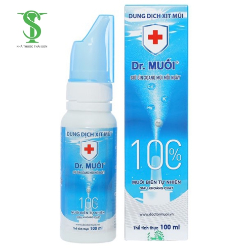 DR.MUỐI XỊT MŨI. Giữ gìn xoang mũi mỗi ngày. Chai xịt 100mL