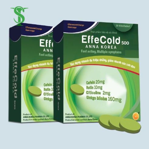 EFFE COLD. Viên sủi giảm đau nhanh. Hộp 20 viên
