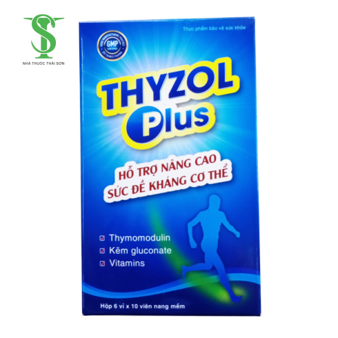 Hỗ trợ nâng cao sức đề kháng cơ thể Thyzol Plus hộp 6 vỉ x 10 viên