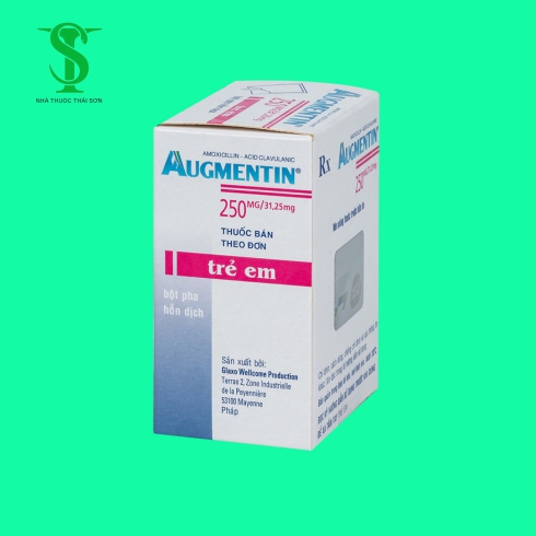 THUỐC KHÁNG SINH AUGMENTIN 250 MG/31,25 MG  HỘP 12 GÓI