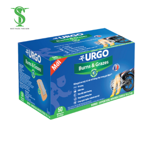 URGO BURNS & GRAZES – BĂNG GẠC VÔ TRÙNG DÙNG CHO CÁC VẾT BỎNG VÀ VẾT THƯƠNG BỀ MẶT