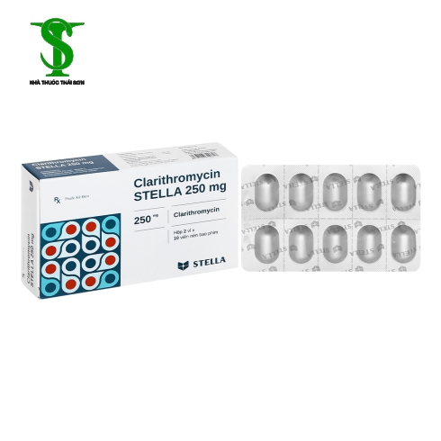 THUỐC KHÁNG SINH CLARYTHROMYCIN 250 STELLA H/20 V