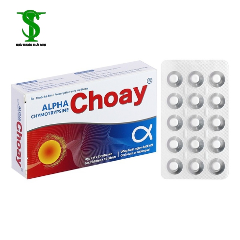 ALPHACHOAY THUỐC GIẢM VIÊM, SƯNG, PHÙ NỀ...  DẠNG MEN H/30 VIÊN