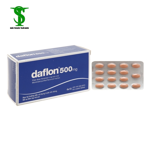 THUỐC TRỊ TRĨ SUY GIÃN TĨNH MẠCH DAFLON 500 MG HỘP 60 VIÊN