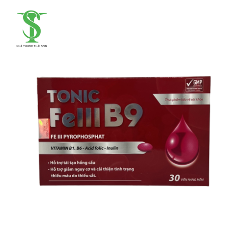 VIÊN UỐNG BỔ SUNG SẮT HỮU CƠ TONIC FE III B9. Hộp 30 viên