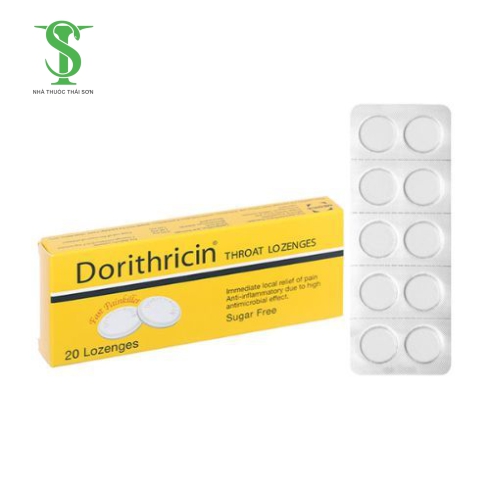VIÊN NGẬM TRỊ ĐAU HỌNG DORITHRICIN THROAT LOZENGESS HỘP 20 VIÊN