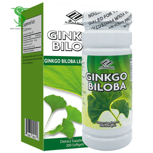 Nu-Health GINKO BILOBA. Viên uống tăng cường tuần hoàn máu não. Lọ 200 viên