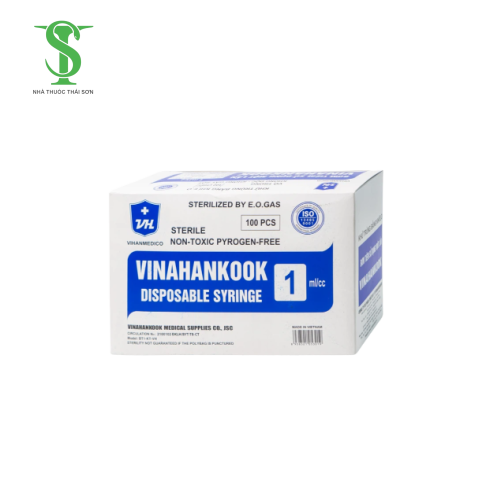 Bơm tiêm sử dụng 1 lần 1ml/cc Vinahankook