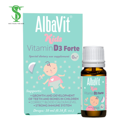 NƯỚC BỔ SUNG VITAMIN D3 DẠNG NHỎ GIỌT CHO BÉ. ALBAVIT KIDS VITAMIN D3 FORTE.