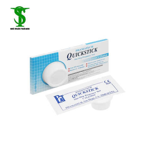 Que thử thai Quickstick Phamatech Hộp 1 que và 1 cốc thử