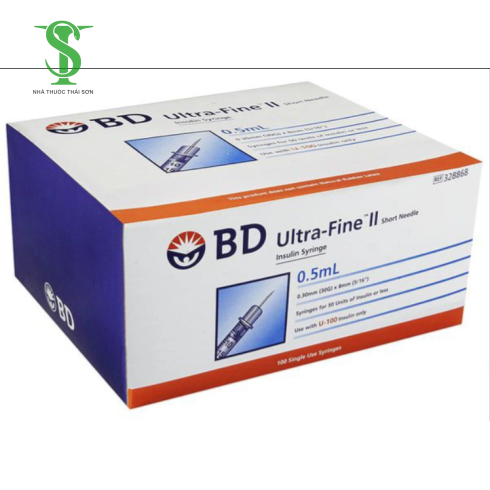 BƠM TIÊM TIỂU ĐƯỜNG BD ULTRA-FINE II  0,5 ML .H/100 CÁI