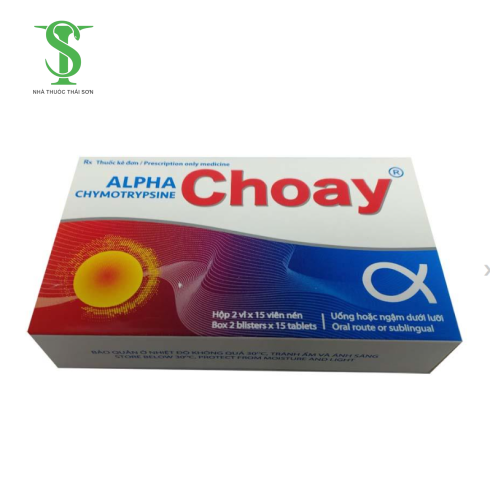 ALPHACHOAY THUỐC GIẢM VIÊM, SƯNG, PHÙ NỀ...  DẠNG MEN H/30 VIÊN