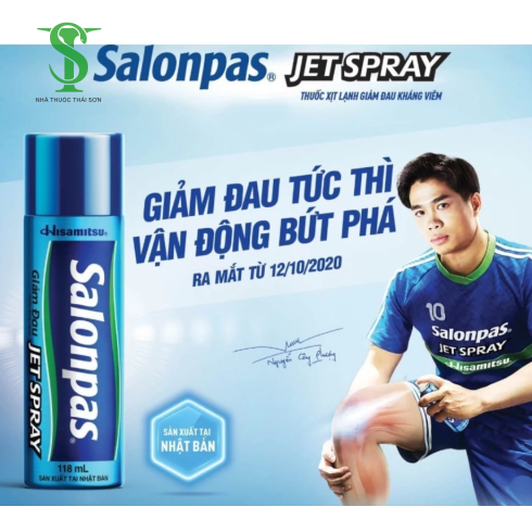 XỊT GIẢM ĐAU NHỨC SALONPAS JET SPRAY CHAI 118 ML