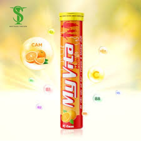 VIÊN SỦI BỔ SUNG VITAMIN MYVITA MULTIVITAMIN VỊ CAM  T/10 VIÊN