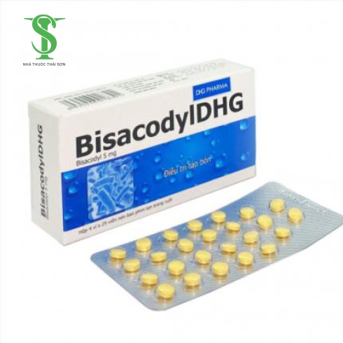 THUỐC TRỊ TÁO BÓN BISACODYL DHG 5 MG, H/100 VIÊN