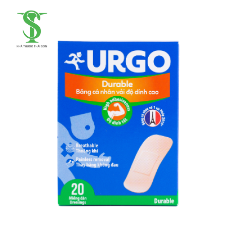 URGO DURABLE – BĂNG CÁ NHÂN VẢI ĐỘ DÍNH CAO